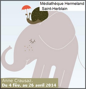 Mdiathque Hermeland, Saint-Herblain - Exposition : Anne Crausaz