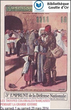 Bibliothque Goutte d'Or - Exposition : Les troupes coloniales franaises pendant la Grande Guerre