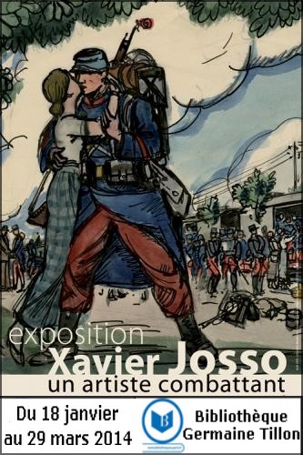 Bibliothque Germaine Tillon - Exposition : Xavier Josso, la vie quotidienne dans les tranches