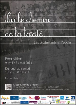 Muse Jeanne d'Albret, Orthez - Exposition : Sur le chemin de la lacit... Les protestants et l'cole