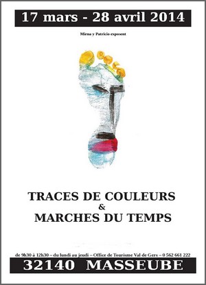 Office de Tourisme, Masseube - Exposition : Traces de couleurs & Marche du temps