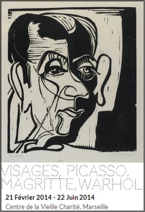 Centre de la Vieille Charit, Marseille - Exposition : Visages, Picasso, Magritte, Warhol
