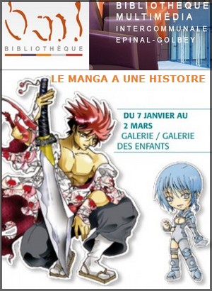 Bibliothque Multimdia intercommunale pinal-Golbey - Exposition : Le Manga a une histoire