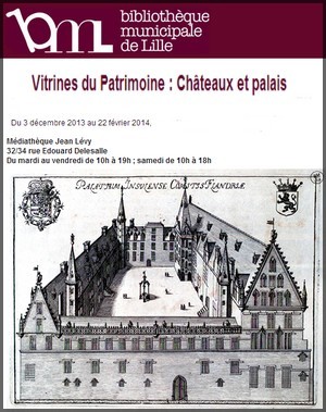 Mdiathque Jean Lvy, Lille - Exposition Vitrines du Patrimoine, Chteaux et Palais