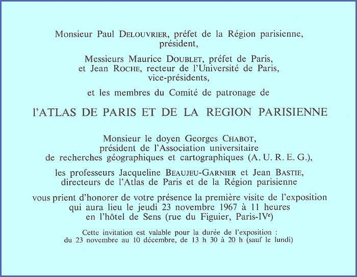 Exposition Atlas de Paris et de la Rgion Parisienne