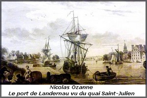 Nicolas Ozanne - Le port de Landerneau vu du quai Saint-Julien