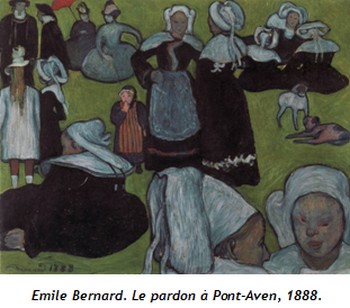 mile Bernard. Le pardon  Pont-Aven, 1888