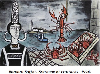 Bernard Buffet. Bretonne et crustacs, 1994