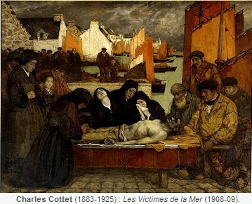 Charles Cottet (1883-1925) : Les Victimes de la Mer (1908-09).